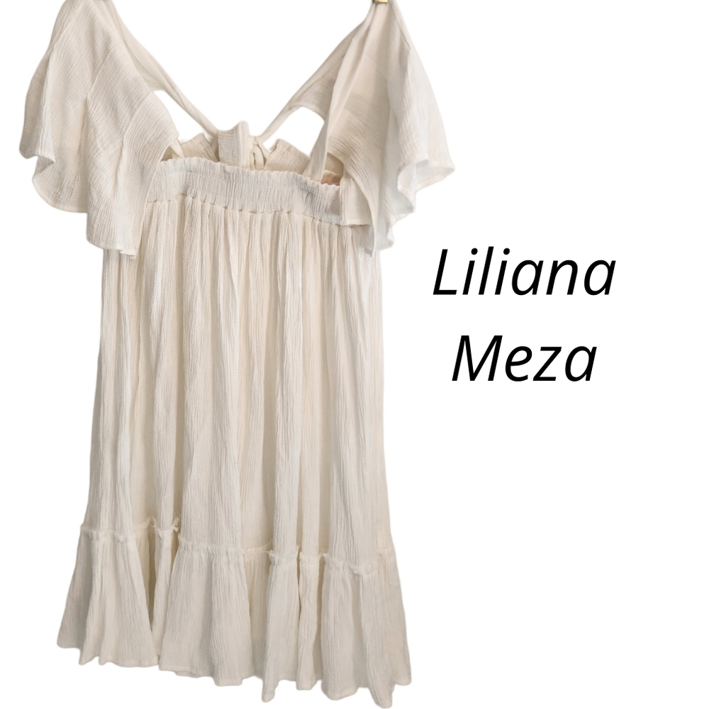 Liliana Meza White Mini Short Party Dress Size Small